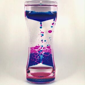 Liquid Motion Bubbler Toy Hourglass shape pink blue droplets sensory relaxation
